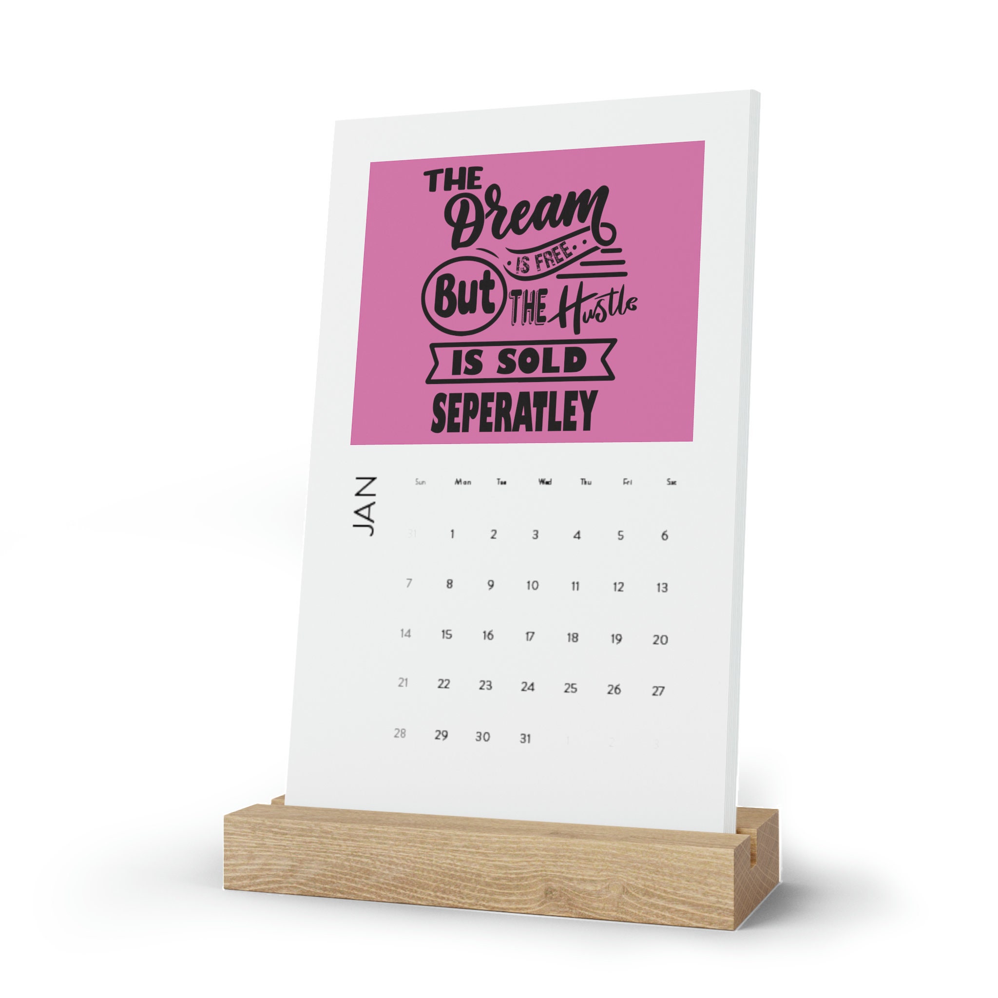 Desk Calendar 2024, Vertical Desk Calendar 2024, Motivational Desk