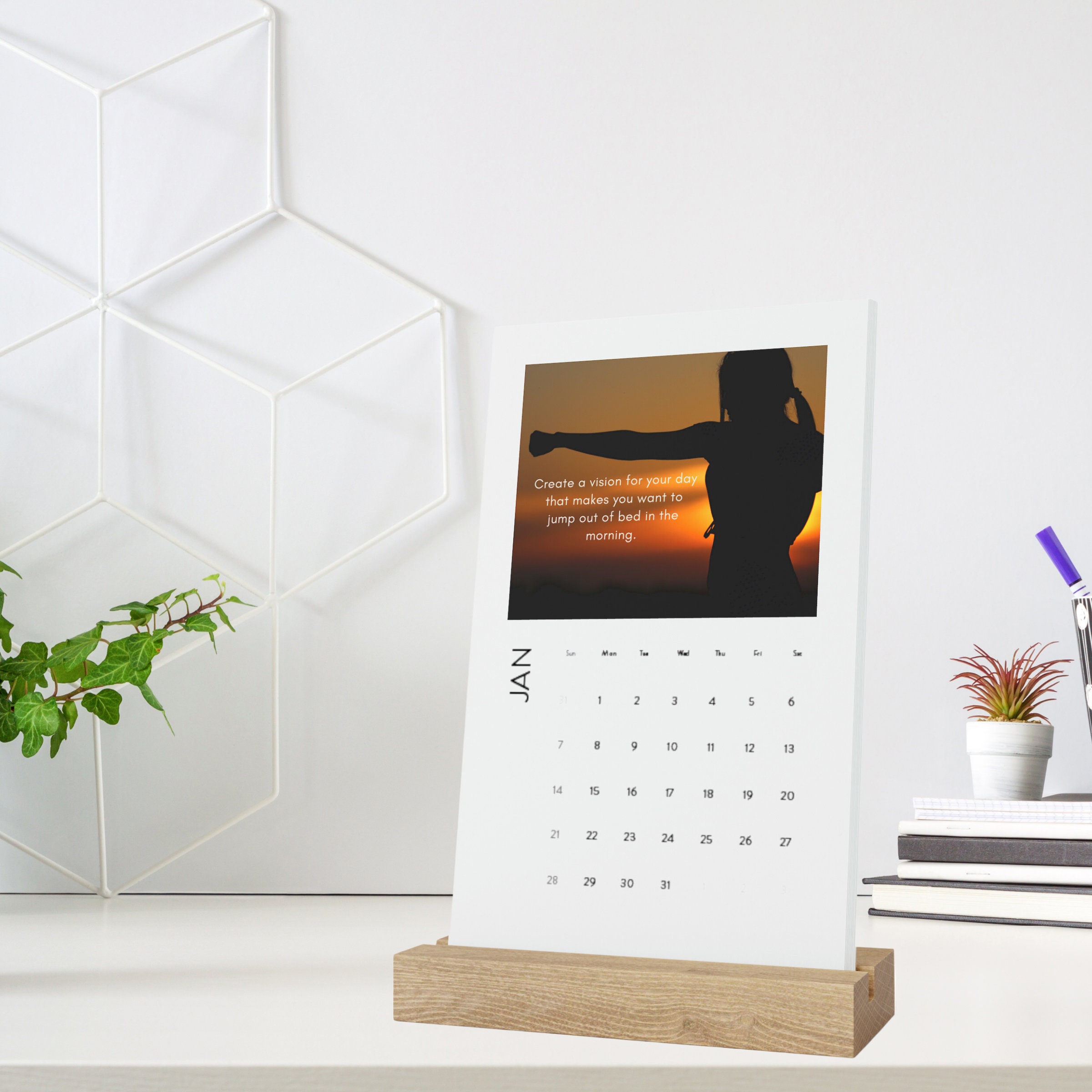 2024 Desk Calendar 2024 Motivational Calendar Vertical Desk sold by