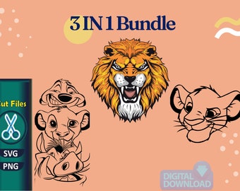 Lion King SVG Bundle, Simba svg, Lion King svg, Lion King Svg Files pour Cricut, Lion King Clipart, Lion King Cut Files, Lion King Digital Download