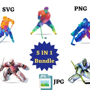 Ice Hockey SVG Bundle Hockey Clipart png Hockey Player svg Hockey Fan SVG Hockey Stick SVG Files for Cricut Silhouette