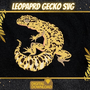 leopard gecko svg png,leopard gecko clipart,leopard gecko vector shirt commerical use,Cut File for Cricut Silhouette Sublimation, cute gecko