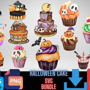 Halloween taart bundel, Halloween taart svg, halloween taart svg bundel, halloween taart png, clipart, pdf, png, svg bundel, halloween, halloweenfeest