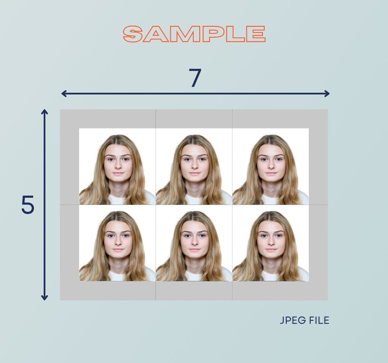 DIGITAL Passport, VISA Photo, Size 22 Inch Photo Ready to Print at CVS