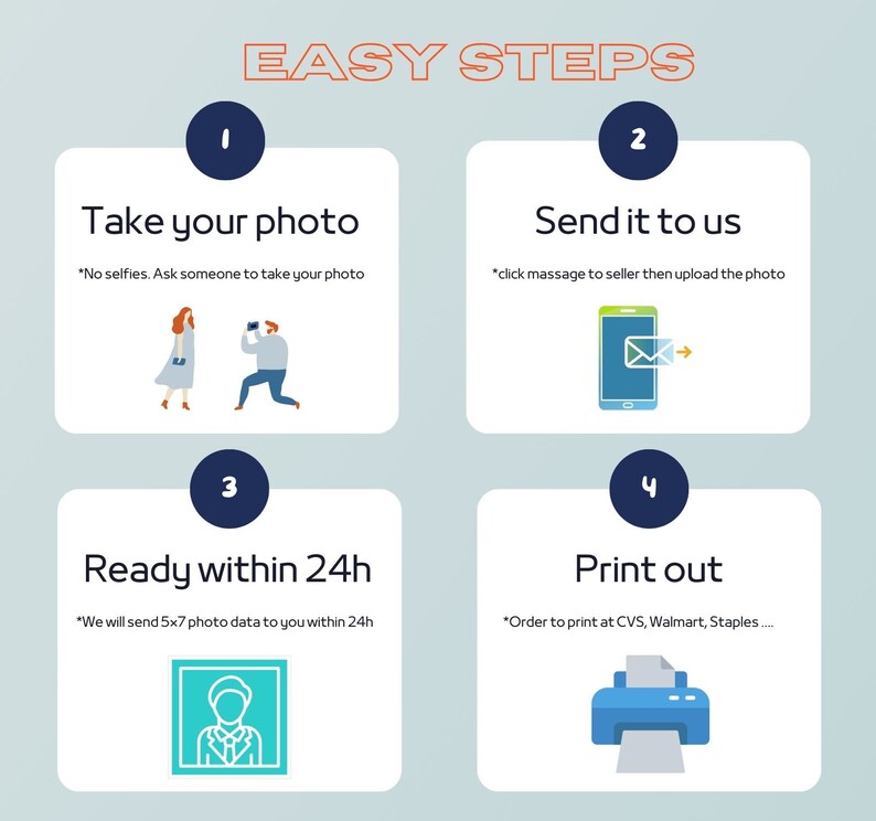 DIGITAL Passport, VISA Photo, Size 22 Inch Photo Ready to Print at CVS