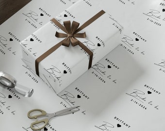Personalisierte Brautparty Geschenkpapier, Braut Geschenkverpackung, benutzerdefinierte Hochzeit Geschenkpapier, Verlobungsgeschenk, Braut, Geschenke zu sein