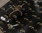 First Birthday Wrapping Paper, Black and Gold 1st Birthday Gift Wrap, First Birthday Gift Wrap, Luxe Gift Wrap, Wrapping Paper for 1st Bday