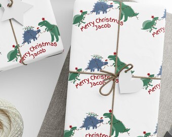 Carta da regalo natalizia per bambini, carta da regalo con dinosauri, carta da regalo per le feste dei ragazzi, carta da regalo personalizzata, regalo di Natale per ragazzi