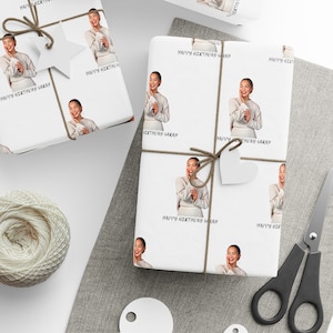 Custom Birthday Wrapping Paper, Personalized Birthday Gift Wrap, Happy Birthday Custom Gift, Gift Wrap for Wife, Gift for Girlfriend