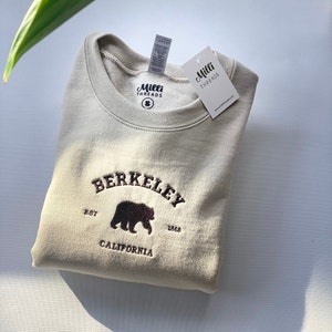 Embroidered Berkeley California sweatshirt.