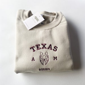 Embroidered Texas sweatshirt, Texas Aggies, Aggies sweatshirt