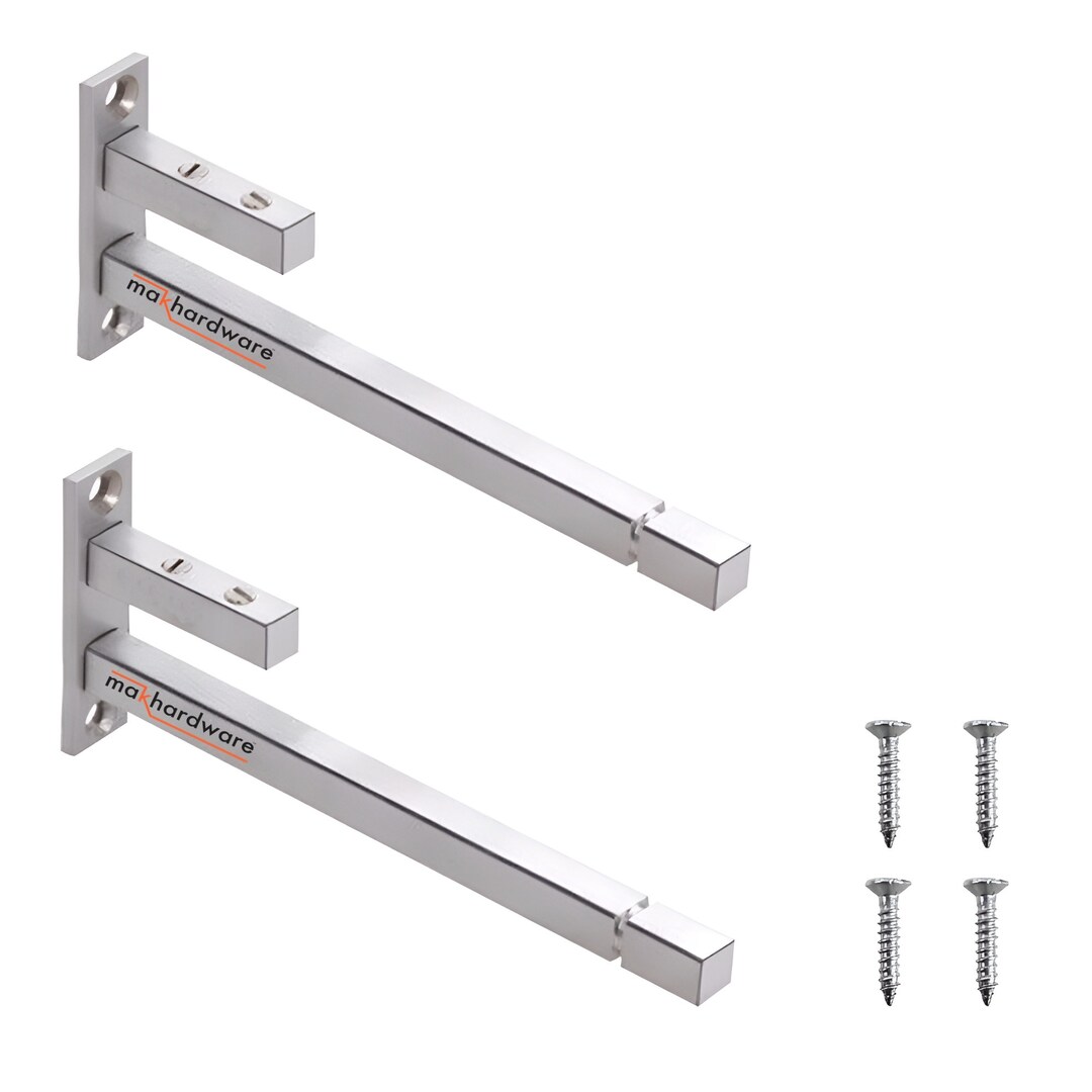 Handmade Stainless Steel F Type Glass Shelf F Bracket Square Adjustable 6mm/ 8 Mm/ 10mm/ 12mm