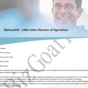 Carta de oferta - Director de Operaciones