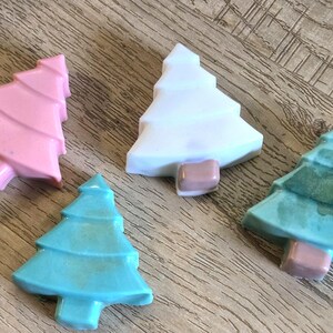 Christmas Tree Handmade Shea Butter Soap , Vegan, Scented with Essential Oils, Made by Kids with Kids in Mind, Christmas Tree Peppermint