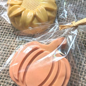 Pumpkin or Sunflower Fall Handmade Shea Butter, Vegan, Scented with Essential Oils, Made by Kids with Kids in Mind, Spice Scented