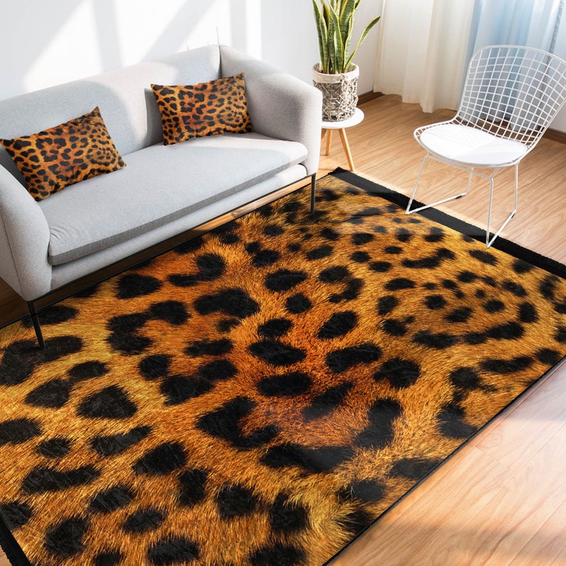 Leopard Print Rug|cheetah Print Rug|animal Pattern Area Carpet|western ...
