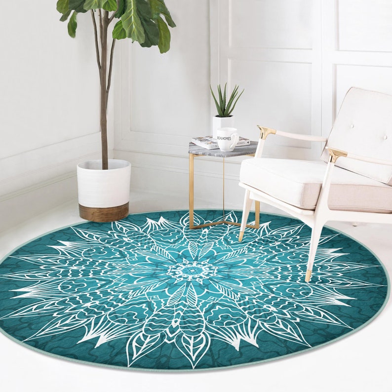 Exercise Area Rugs Bestselling Pilates Mat|mandala Pattern Meditation Mat|green Area Rugs ...