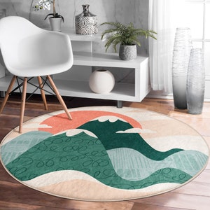 Abstract Area Rug|Anti-Slip Living Room Carpet|Surreal Rugs|Washable Soft Color Mat|Custom Design Carpets|Digital Printed Door Mats