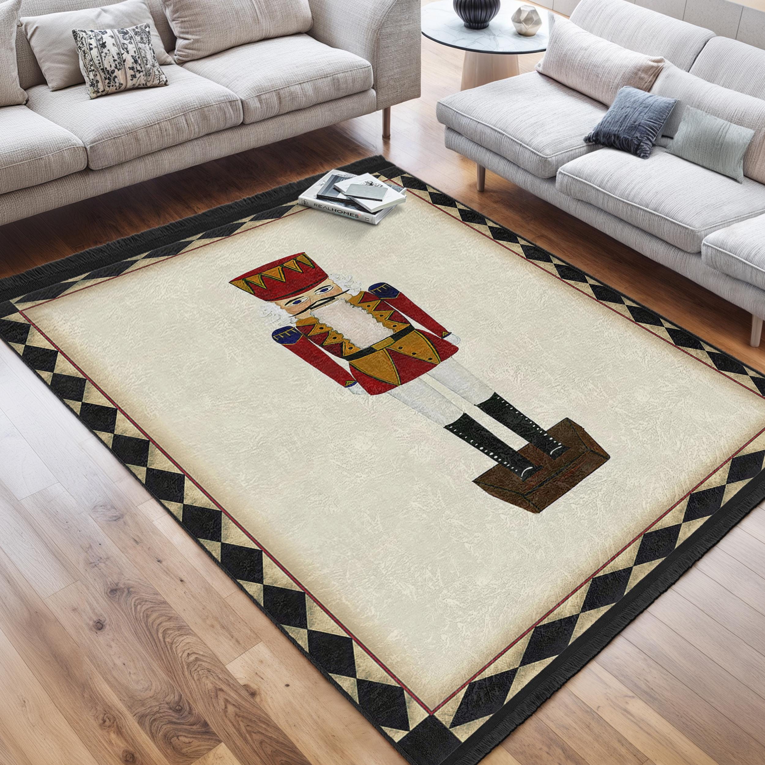 Clear Color Christmas Rug|anti-slip Nutcracker Rugs|tin Soldier Rug ...