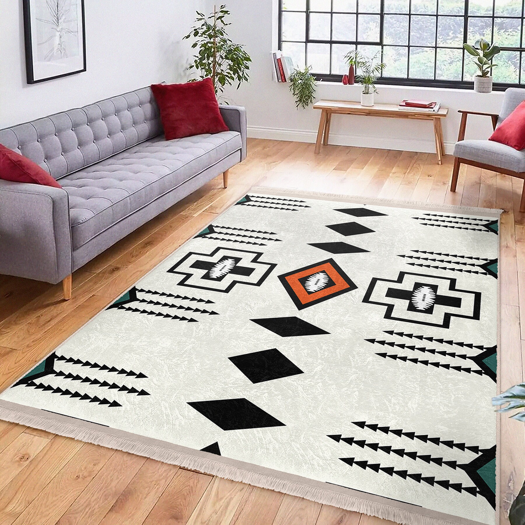 Fedex Rugs Ethnic Print Living Room Rug|authentic Area Rug|southwestern Rug|aztec ...