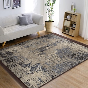 Modern Area Carpet|Tumbled Area Rug|Fringed Carpet|Washable Living Room Rug|Ombre Carpet|Rectangle Rug|Housewarming Gift|Handmade Rugs