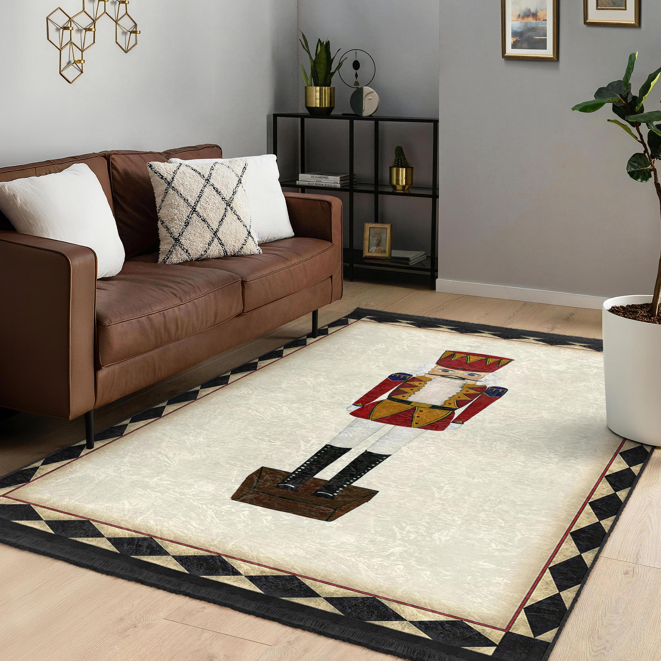 Clear Color Christmas Rug|anti-slip Nutcracker Rugs|tin Soldier Rug ...