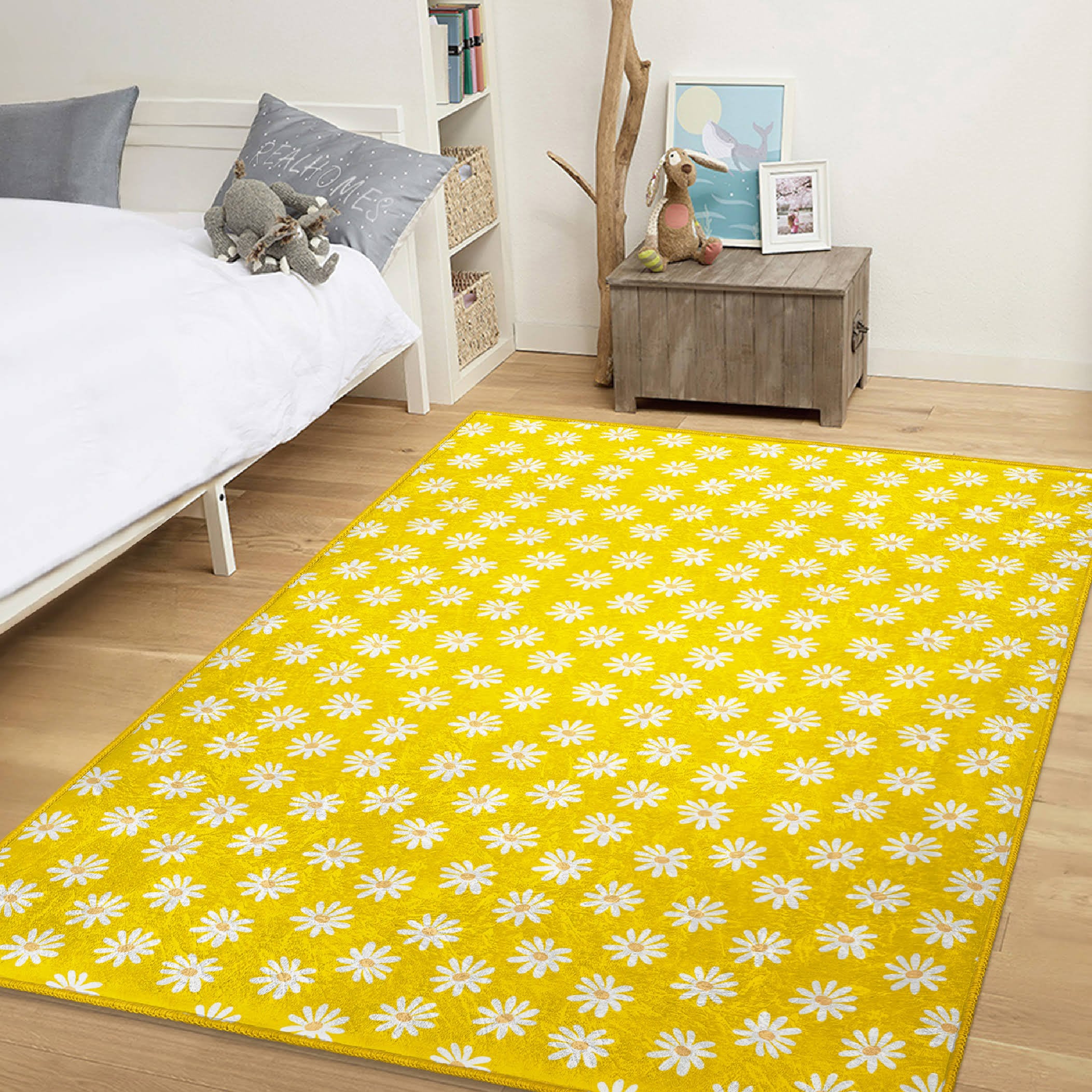 Yellow Patterned Rug
