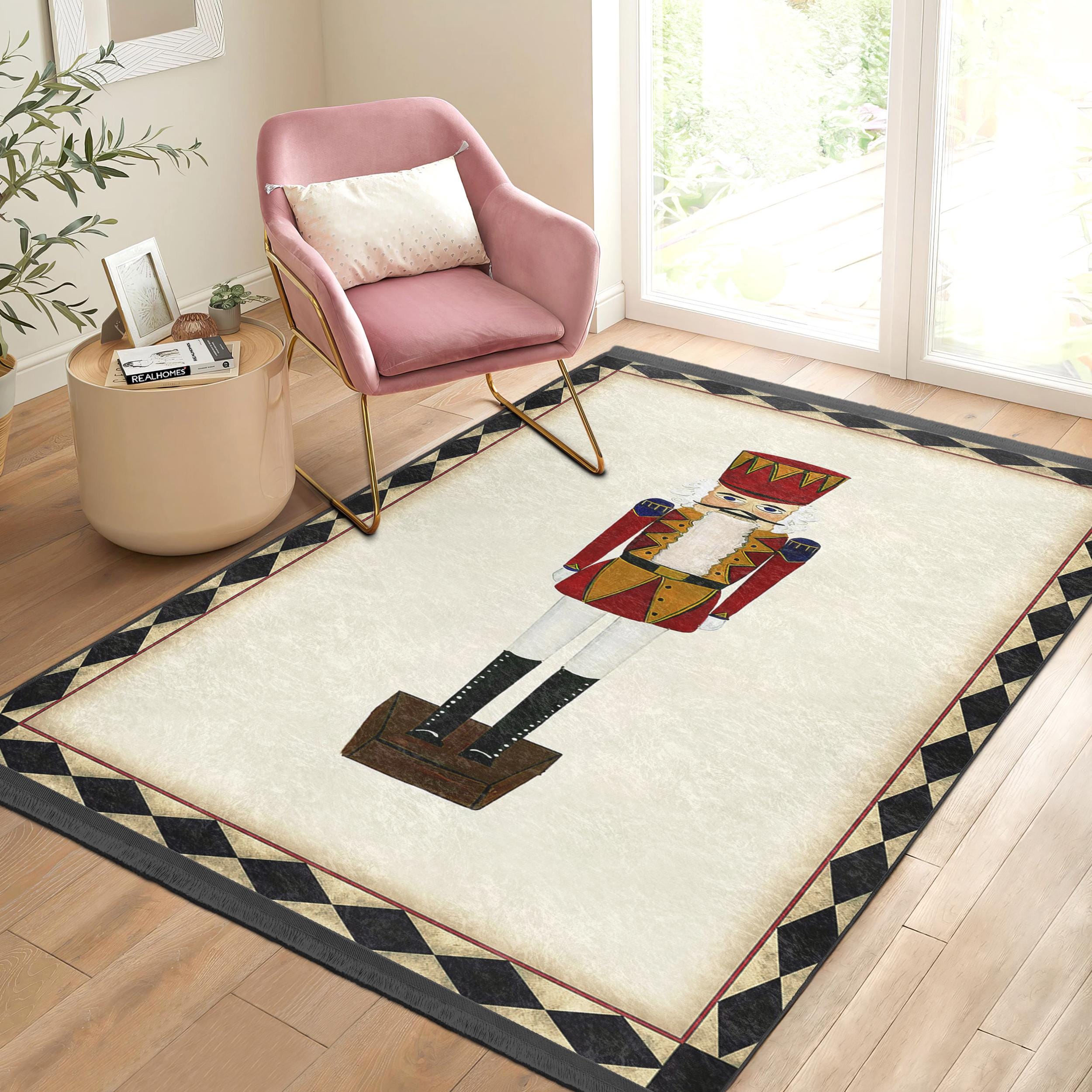 Clear Color Christmas Rug|anti-slip Nutcracker Rugs|tin Soldier Rug ...