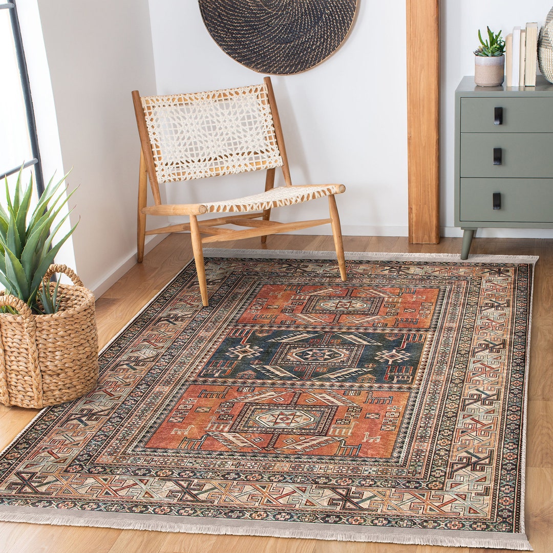 Oushak Area Rug|non-slip Turkish Rug|ottoman Court Carpet