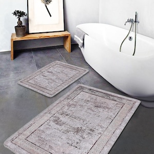 Anti-Slip Bathroom Rug|Absorbent Bath Mat|Quick-Drying Bathroom Mat|Tumbled Kitchen Door Mat|Washable Best Bathroom Mats|Modern Toilet Mat