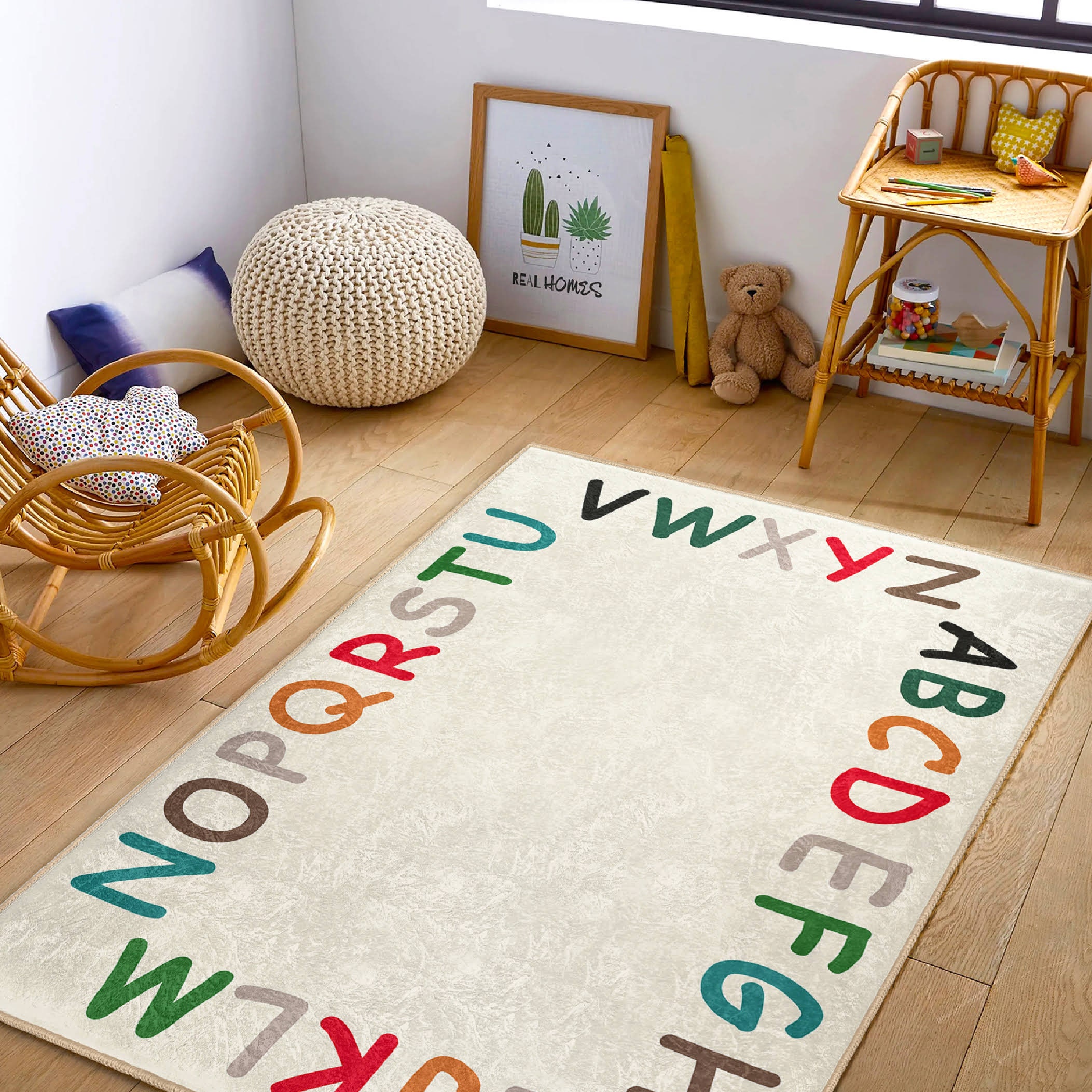 Tappeto Decorativo Tappeti Ovale, Tappeti per bambini, Grandi Tappetini Gioco, Lavabile Materassini Scendiletto, Cucitura ovale sfumata verde,90 x 160 cm