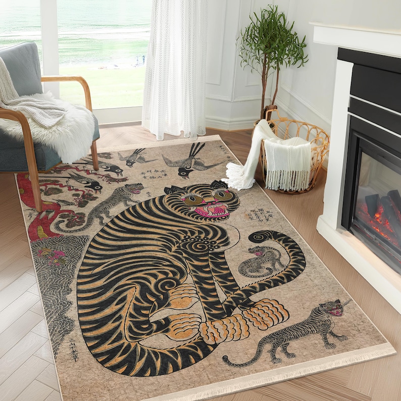 Bengal Tiger Rug|tiger Carpet|animal Pattern Rug|living Room Carpets ...