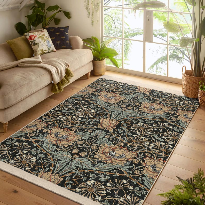 William Morris Rug| Green Rug|floral Art Rugs|anti-slip Area Rug ...
