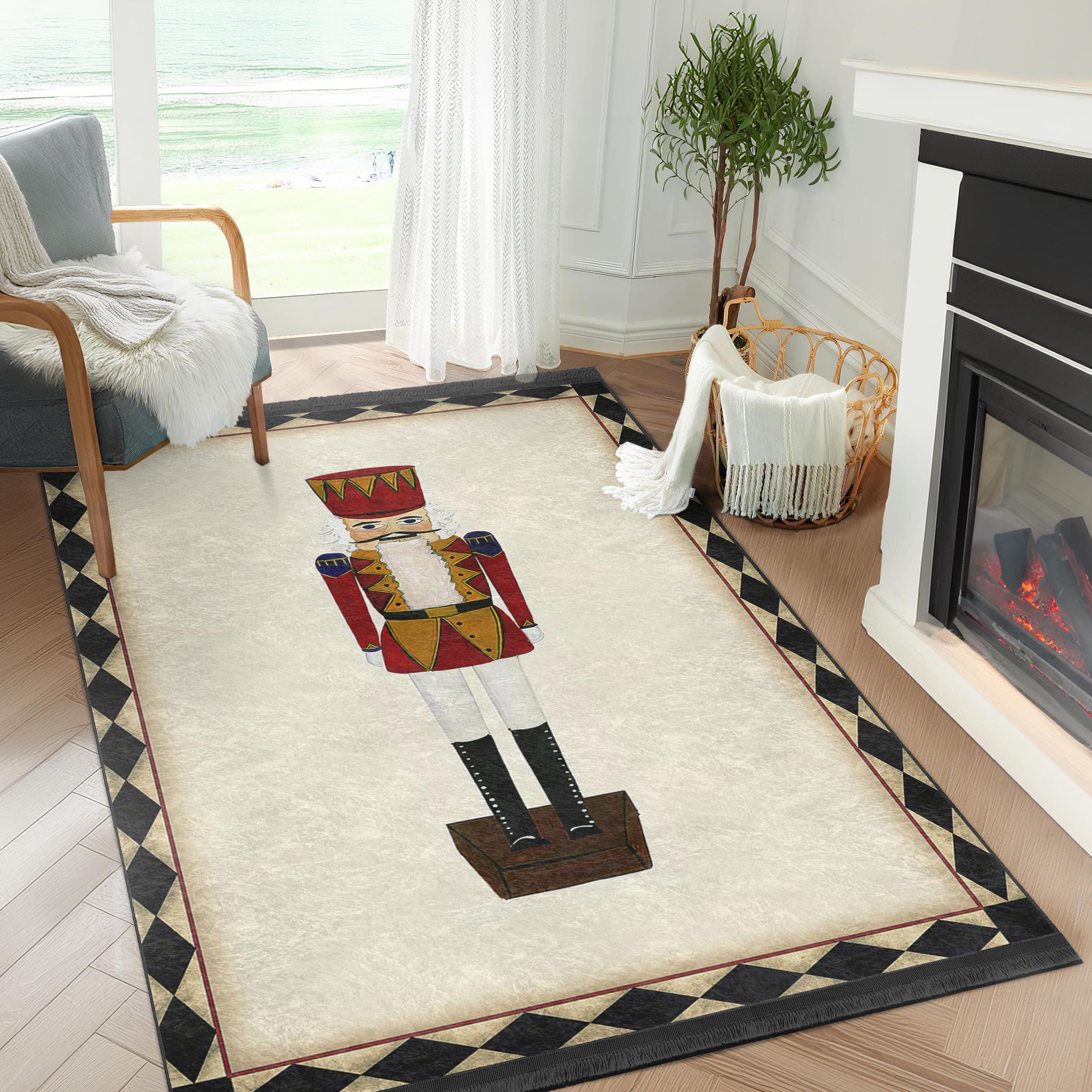 Clear Color Christmas Rug|anti-slip Nutcracker Rugs|tin Soldier Rug ...