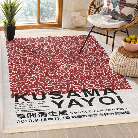 Kusama Art Rug|avant-garde Carpet|modern Home Carpet|kitchen Rugs