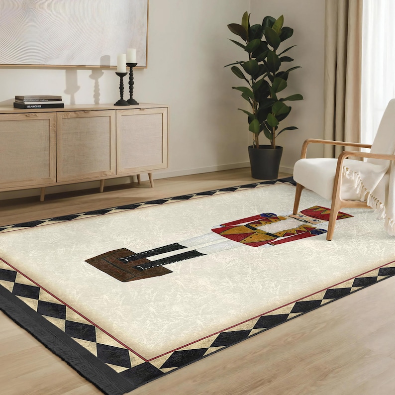 Clear Color Christmas Rug|anti-slip Nutcracker Rugs|tin Soldier Rug ...