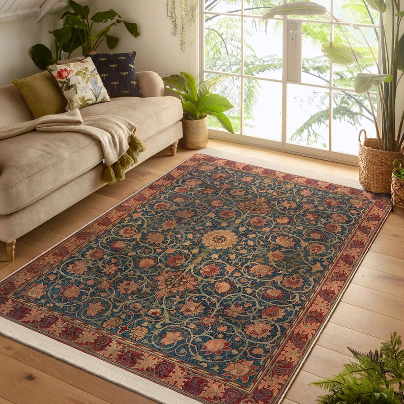 Victorian Rug|william Morris Rugs|washable Rectangle Carpet ...