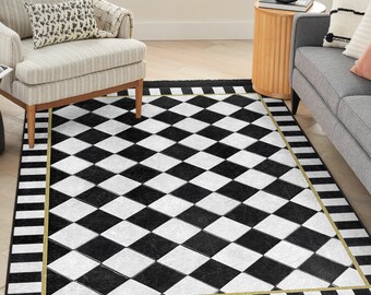 Amazon Black And White Plaid Runner Rug IOhouze Outdoor Area Rugs