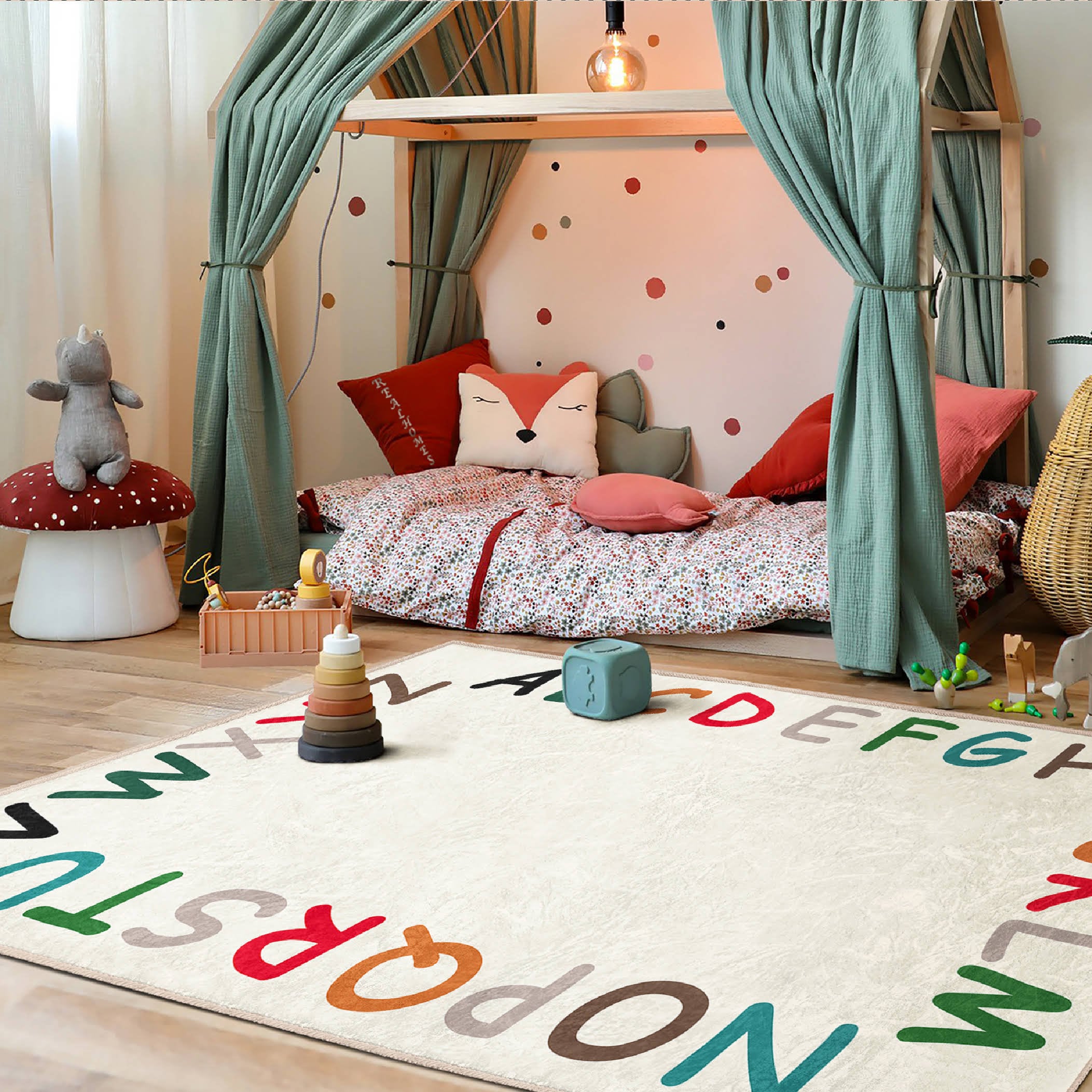 Learn the Alphabet Nursery Rug|carpet With Letters|non-slip Educational ...