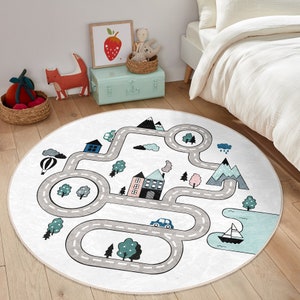 Anti-Slip City Road Play Mat|Washable Traffic Play Rug|Nursery Carpet|Kids Room Rug|Bestselling Rugs|Activity Mats|Kinderteppiche|Kids Gifts