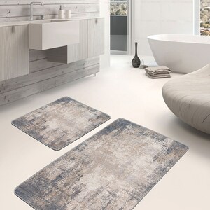 Antislip absorberende badmat|Sneldrogende badkamermat|Getuimelde keukendeurmat|Badkamerdecoratie|Wasbare beste badkamermatten|Moderne toiletmat