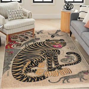 Bengal Tiger Teppich|Tiger Teppich|Teppich|Tiermuster|Wohnzimmer Teppiche|Rutschfeste Teppich|Küchenteppich|Wohnzimmerteppich|Einweihungsparty Geschenk| Moderner Teppich