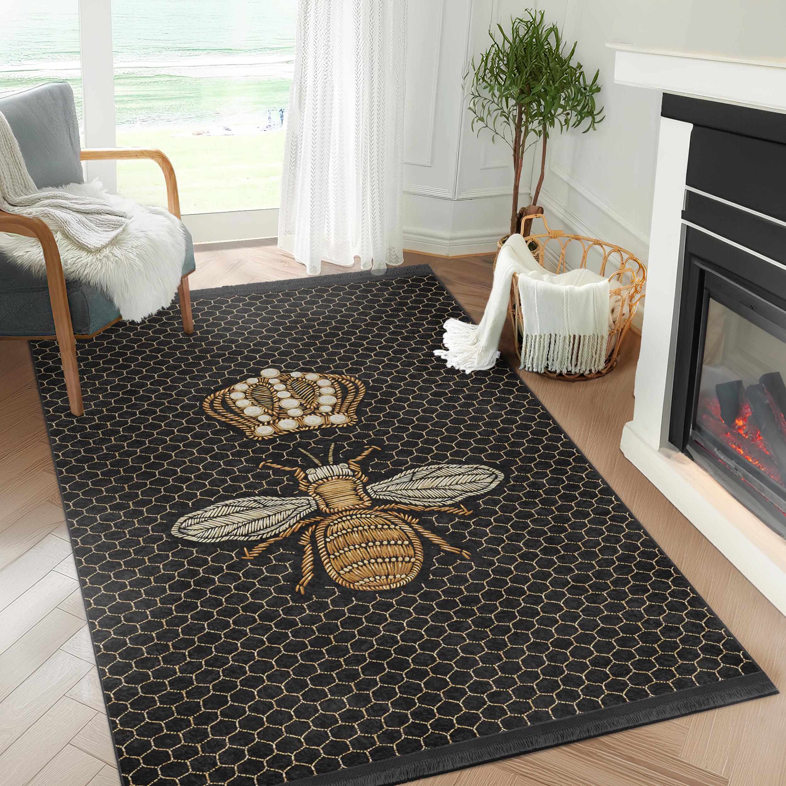 Queen Bee Rug|honeycomb Rug|kitchen Rugs|non-slip Rugs|washable ...