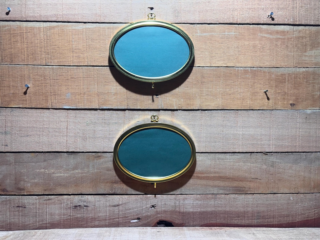 Set of 2 Frames Vintage Scandinavian Antique Golden Picture Big Brass ...