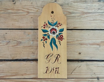 ヴィンテージ 1971 キッチンボード ローズマリー絵画 カッティング