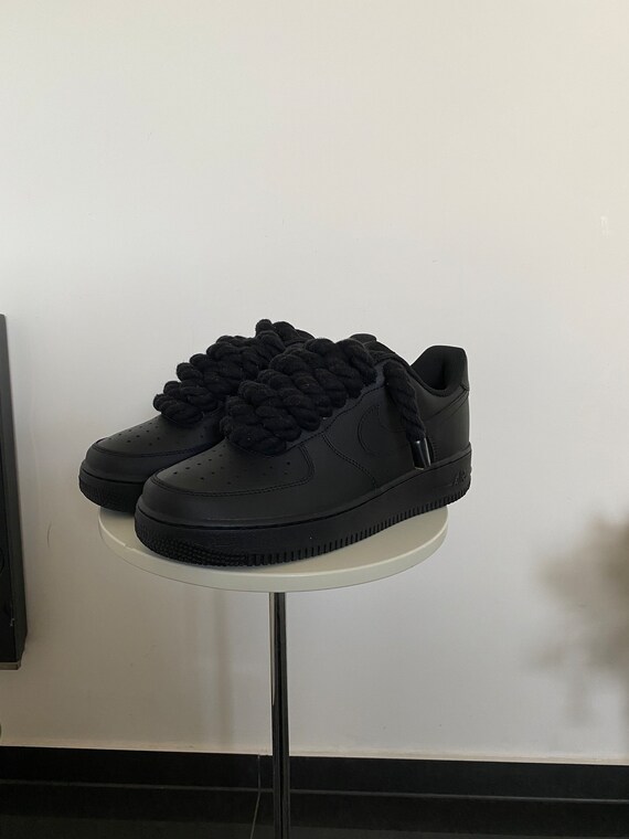 nike air force 1 Shoes Empty Black Box And tissue Paper UK 8