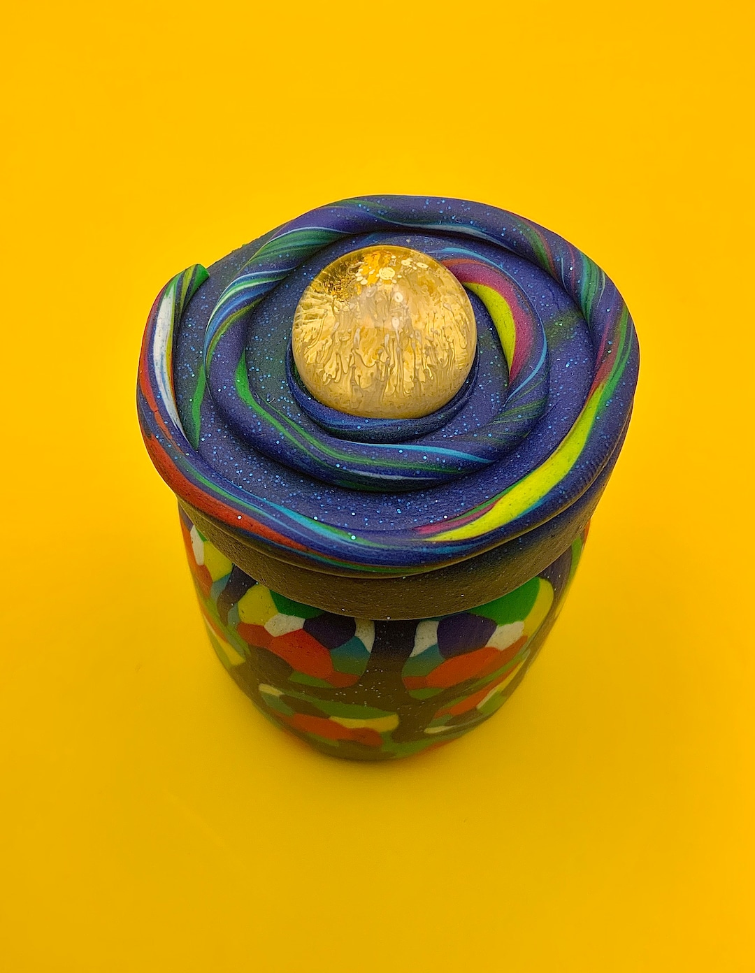 JOLLY Fimo Art Small Glass Jar Edition - Etsy