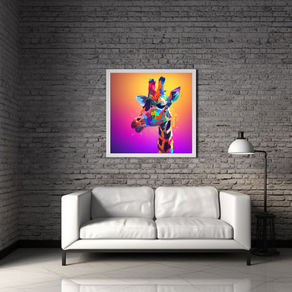 Modern Giraffe PRINTABLE ART Giraffe Print Download Giraffe Poster Wild ...