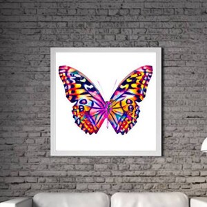 Moderner Schmetterling DRUCKBARE KUNST Schmetterling Print Download Poster Insekt Leben Geschenk Insekt Wand-Dekor Malerei Bunte Einteiler Poster
