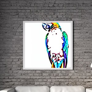 Modern Parrot PRINTABLE ART Parrot Print Download Parrot Poster Wild Life Gift Animals Wall Decor Animal Painting Colorful