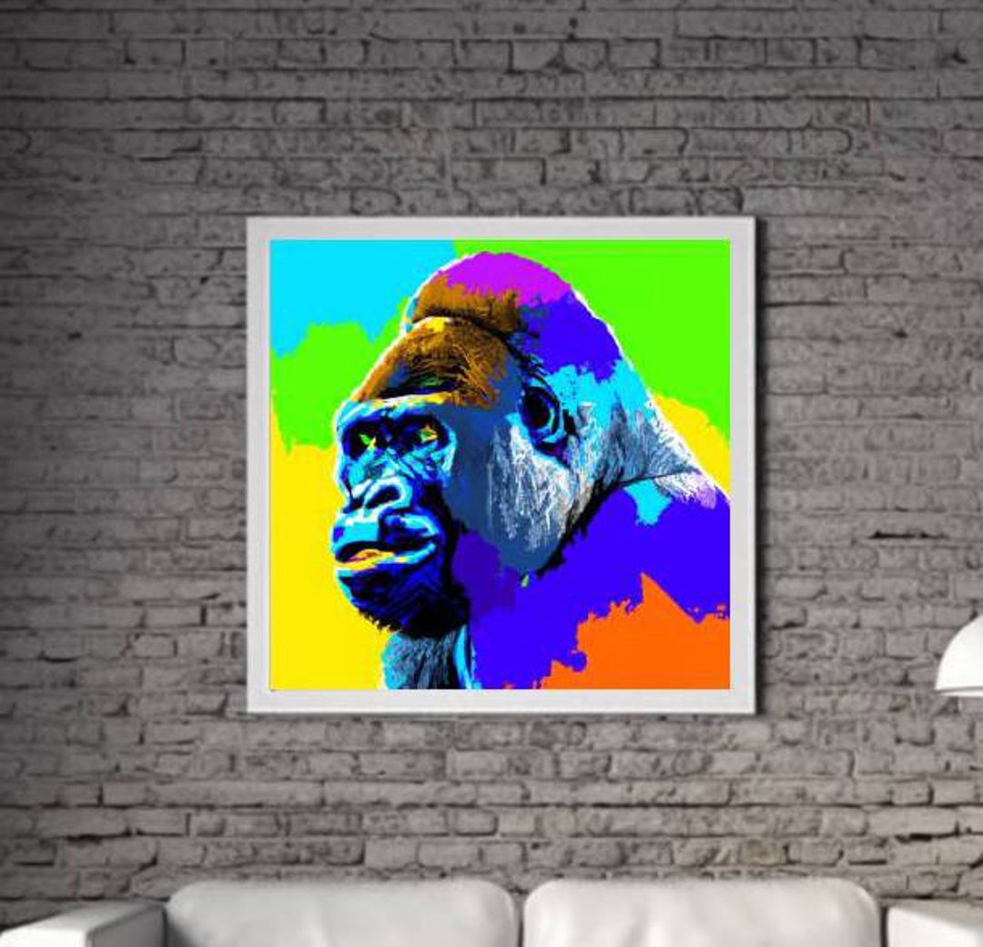 Modern Gorilla PRINTABLE ART Gorilla Print Download Gorilla Etsy